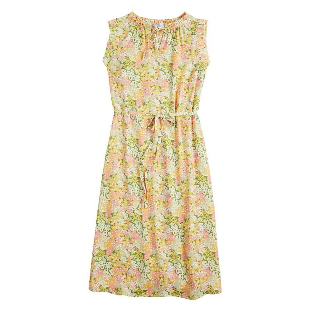 Women’s Plus Size spring floral print ruffle sleeveless dress size XXL